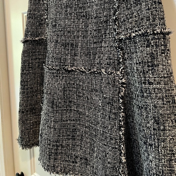 Banana Republic, Navy Blue/White Tweed Fringe Dress, size 2 - Picture 6 of 6